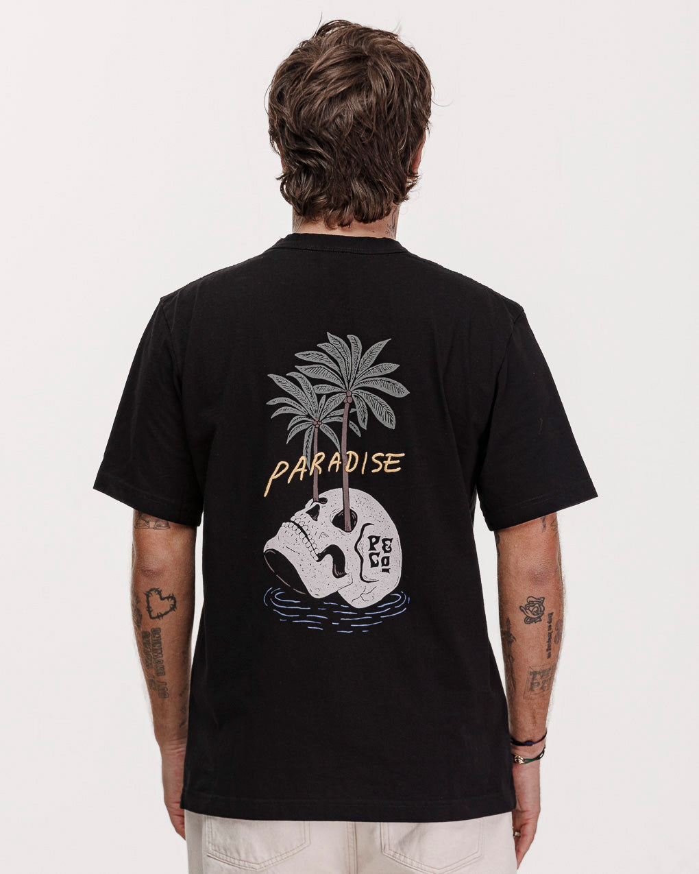 Paradise Palms T-Shirt - Washed Black