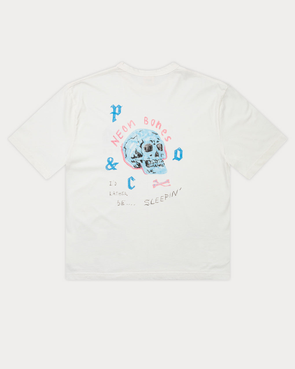Neon Bones Boxy T-Shirt - Off White