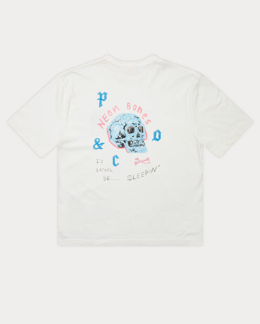 Neon Bones Boxy T-Shirt - Off White