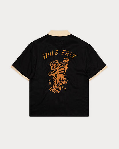 Hold Fast Bowling Shirt - Washed Black